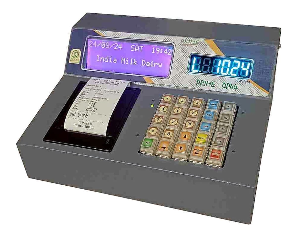 PRIME-DP44 kit with thermal printer and keypad in metal cabinet