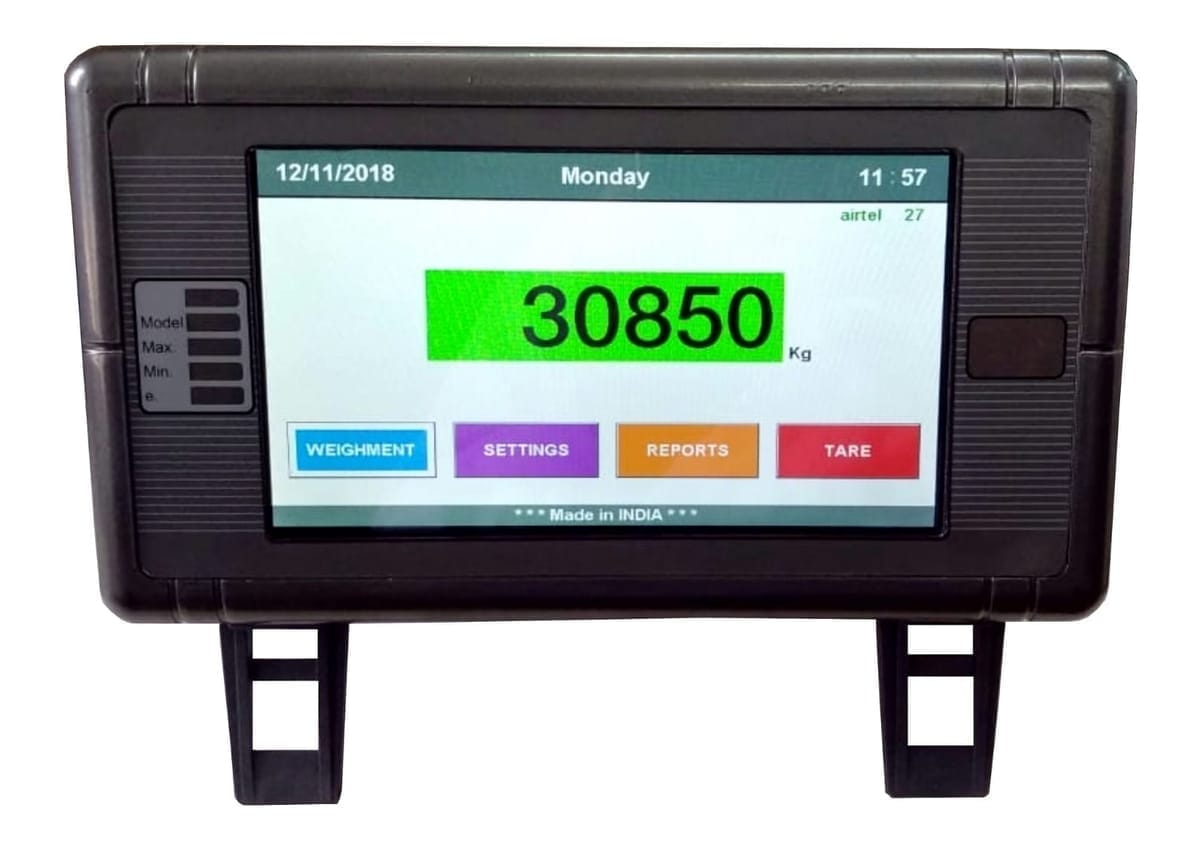 Prime touch-screen weighbridge indicator terminal, front view